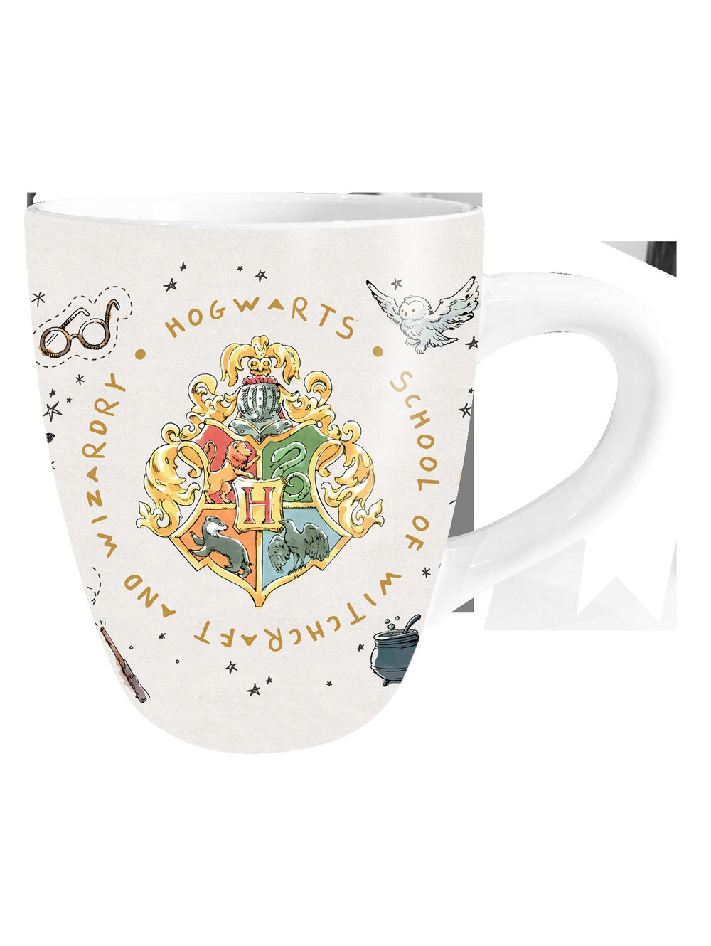 Silver Buffalo - Harry Potter Crest Vintage 25Oz Jumbo Curved Ceramic Mug